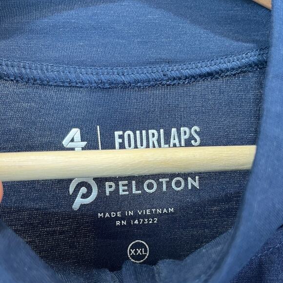 PELOTON x Four Laps 1/4 Zip Pullover Top Long Sleeve Blue Size 2XL XXL - Picture 3 of 9